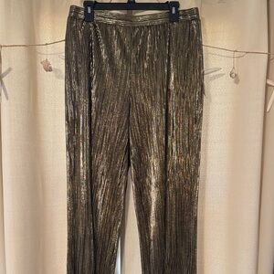 Shimmering Gold Metallic Pants